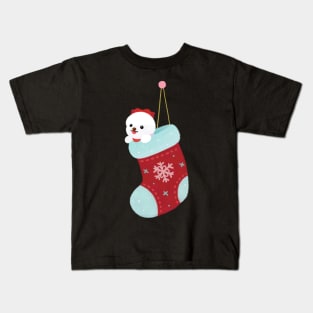 Christmas bichon Kids T-Shirt